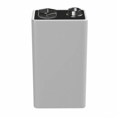 9v pil unbranded mockup 3d render beyaz arka plan üzerinde izole