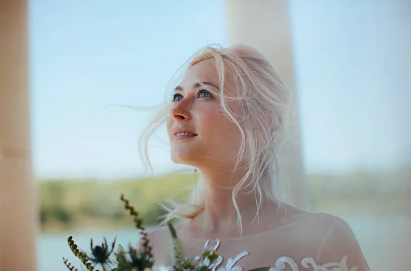 Красива Наречена Весіллі Фотосесія — стокове фото