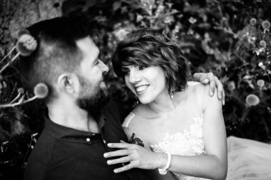 açık fotoğraf - güzel çifte ait siyah-beyaz fotoğraf oturum 