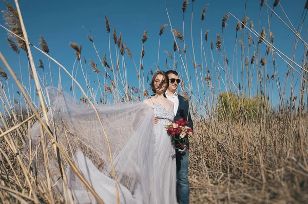 Foto Freien Session Der Frischvermählten — Stockfoto