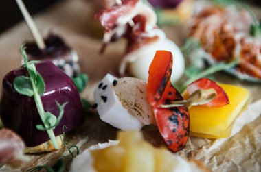 Olağandışı kanepeler, fotoğraflar için Restoran Menü