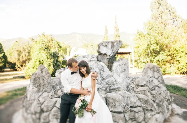 Felice Giovane Sposa Sposo — Foto Stock