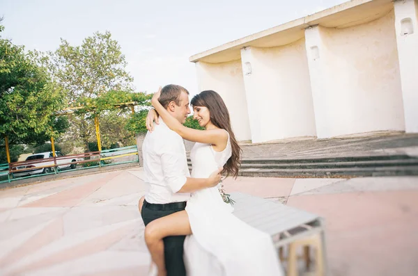 Retrato Casal Feliz Casamento — Fotografia de Stock