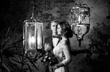 aşık güzel genç gouple. Gelin ve damat 