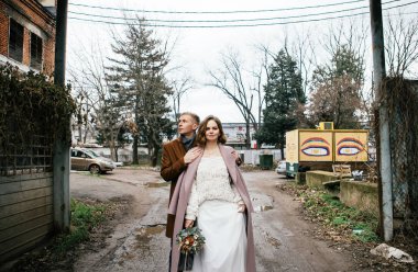 Aşık Şık İhale Çift. Düğün Günü Gelin Damat