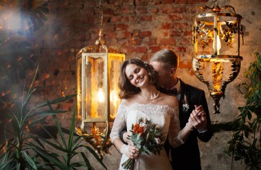 aşık güzel genç gouple. Gelin ve damat 