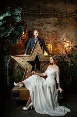 Aşık Şık İhale Çift. Düğün Günü Gelin Damat