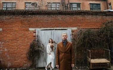 aşık güzel genç gouple. Gelin ve damat 