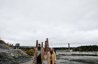 Aşık çift, seçici odaklanma 