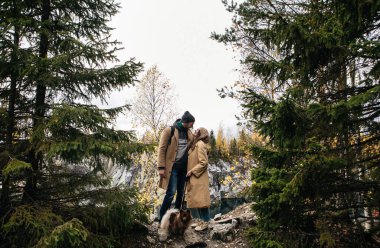 Aşık çift, seçici odaklanma 