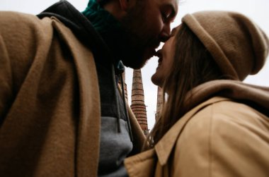 Aşık çift, seçici odaklanma 