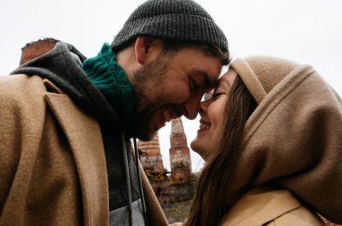 Aşık çift, seçici odaklanma 