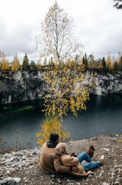 Aşık çift, seçici odaklanma 