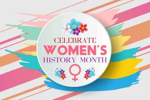 Women\'s History Month. Celebrated during March in the United States, the United Kingdom, and Australia. Poster, card, banner, background design.