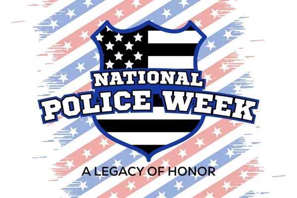 National Police Week. Celebrated in the United States in May. Police Officers Honor and Memorial Day. Poster, card, banner, background design.