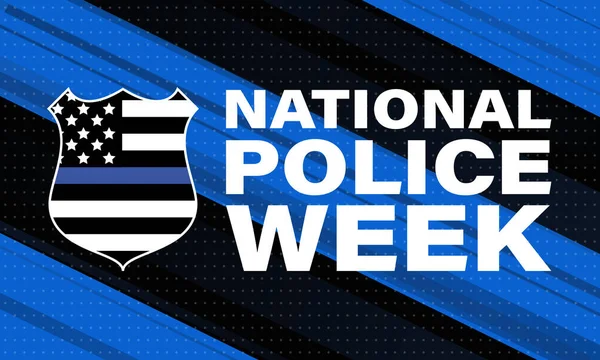 National Police Week. Celebrated in the United States in May. Police Officers Honor and Memorial Day. Poster, card, banner, background design.