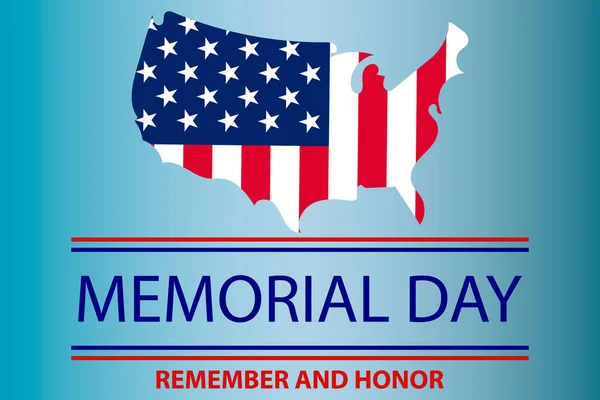 Memorial Day USA. Simple Design. Celebrated in the United States in May. Remember and Honor. Poster, card, banner, background design.