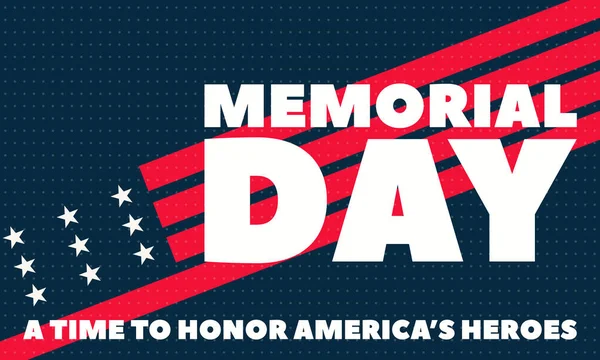 Memorial Day USA. Celebrated in the United States in May. Remember and Honor. Poster, card, banner, background design.