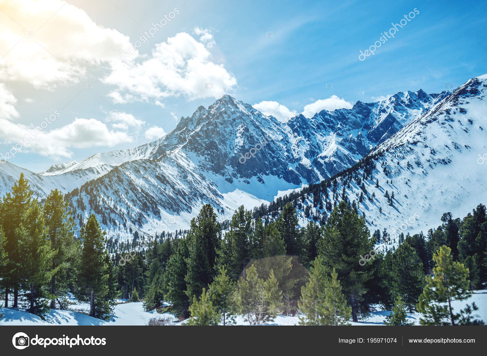 Landscape Snow Capped Peaks Rocky Mountains Sunny Weather Concept Nature Stock Photo By C Artoleshko Landscape Snow Capped Peaks Rocky Mountains Sunny Weather Concept Nature Stock Photo By C Artoleshko
