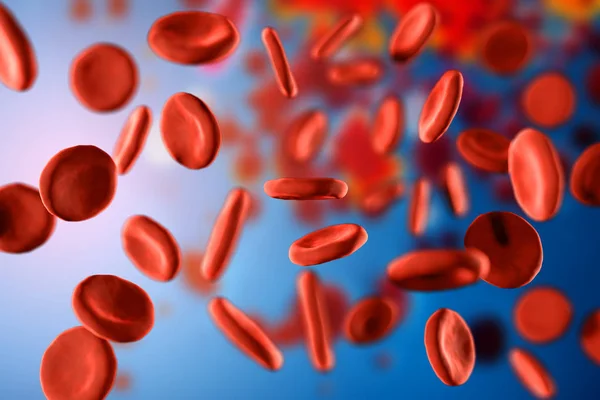 Ilustración Eritrocitos Glóbulos Rojos Cerca Bajo Microscopio Cuerpo Concepto Formación — Foto de Stock