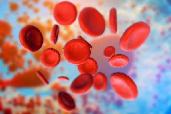 Kırmızı Kan Hücreleri Eritrositler Yakın Çekim Vücuttaki Mikroskopla Illustration Bilimsel — Stok fotoğraf