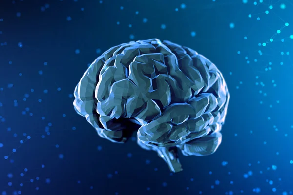 Illustration Digitala Hjärnan Abstrakt Bakgrund Begreppet Artificiell Intelligens Och Obegränsade — Stockfoto