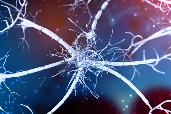 Иллюстрация Цифровых Нейронов Нейронных Сетей Концепция Искусственного Интеллекта — стоковое фото