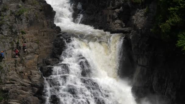 Canyon Sainte Anne Waterfall — Stock Video