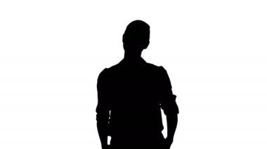 Mükemmel görünümlü silueti. Harika iyimser iş kadını gülümseyen.