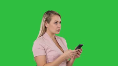 Gönderme ve okuma mesajları Chroma anahtar yeşil ekranda çalışan SMS,.
