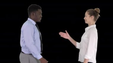 Profesyonel iş adamlarının el sıkışması, Alpha Channel