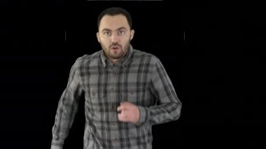 Adam koşmaya başlıyor, hızlanıyor, Alfa Kanalı.