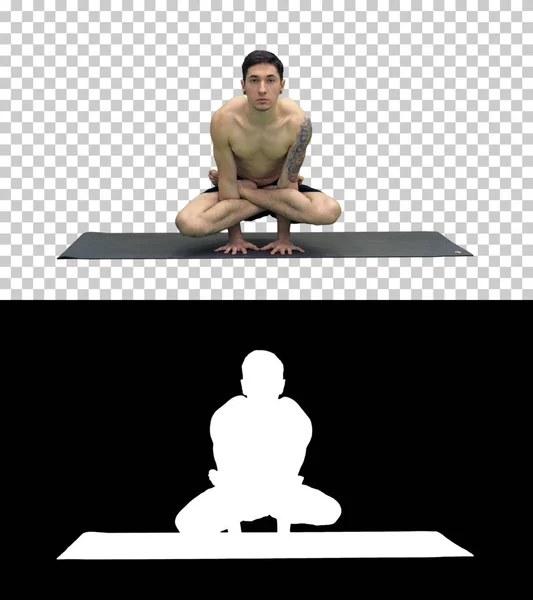 Ασκήσεις Yoga Scale Pose - Tolasana, Alpha Channel — Φωτογραφία Αρχείου