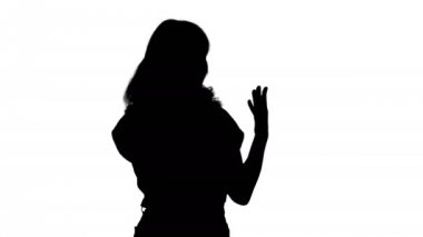 Evet siluet güzel kadın.