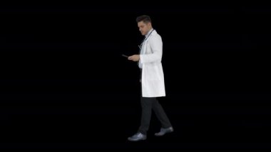 Doktor ciddi bir telefon görüşmesi yapıyor, Alfa Kanalı.