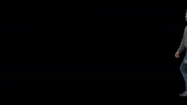 Alet çantasıyla yürüyen profesyonel tamirci konsepti, Alpha Channel