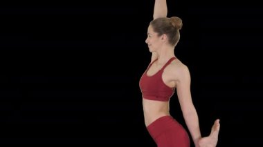 Poz dandayamana dhanurasana, alfa kanalı pratik yoga öğretmeni