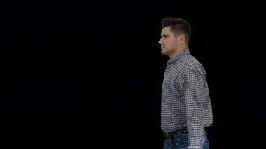 Alet çantasıyla yürüyen profesyonel tamirci konsepti, Alpha Channel