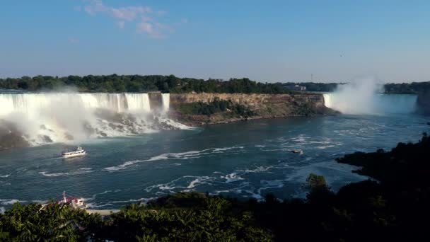 Niagarafallen. Lke, natursköna, resor. — Stockvideo