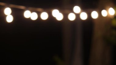 Geceleri vintage ışıklar. Arka plan.