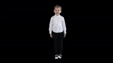 Mutlu gülen çocuk kız, Alpha Channel