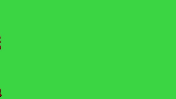 Strano giovane con cappuccio rosso che cammina all'indietro su uno schermo verde, Chroma Key. — Video Stock