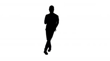Bir kap dans siluet Hip-hop adam.