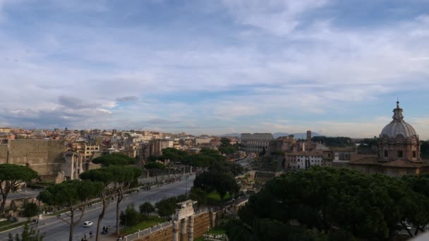 Панорама перегляд Стародавній Рим (Італія). — стокове відео