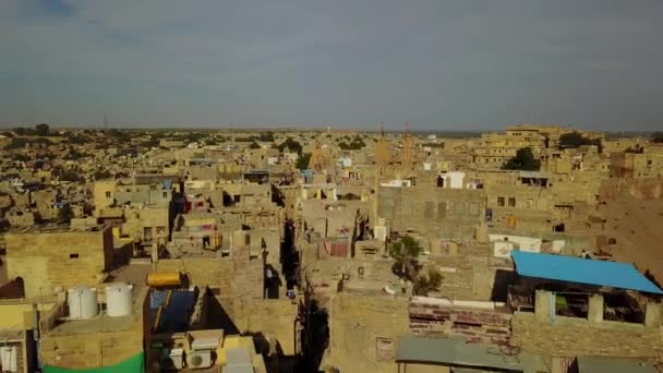 Jaisalmer cidade da Índia. Aéreo, antigo . — Vídeo de Stock