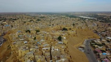 Jaisalmer şehrinin hava görüntüsü.