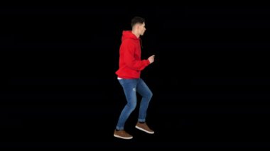 Genç hip-hop adam break dans Top break dans, Alpha Channel