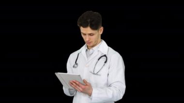 Doktor dijital tablet pc ve okuma sonuçları tutan, Alpha Channel