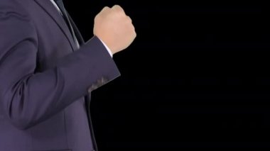 İşadamları kaya kağıt makas, Alpha Channel ile bir karar verme