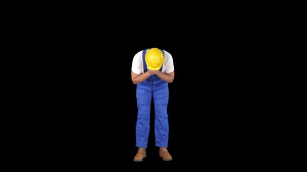 Архітектор будівельного працівника чханні, Альфа-канал — стокове відео